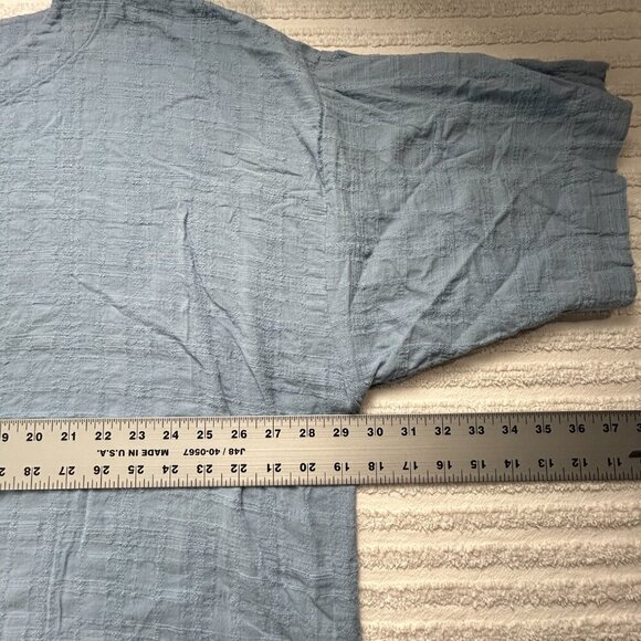 J.Jill Pure Jill Womens Boat Neck Textured Oversized Top 3/4 Sleeve Size XL Blue - Picture 7 of 8